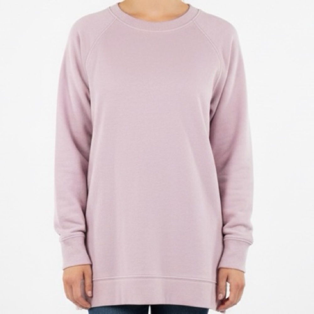 Old Navy Active Lilac Purple Loose Crewneck Sweatshirt Pullover Tunic M LIKE NEW